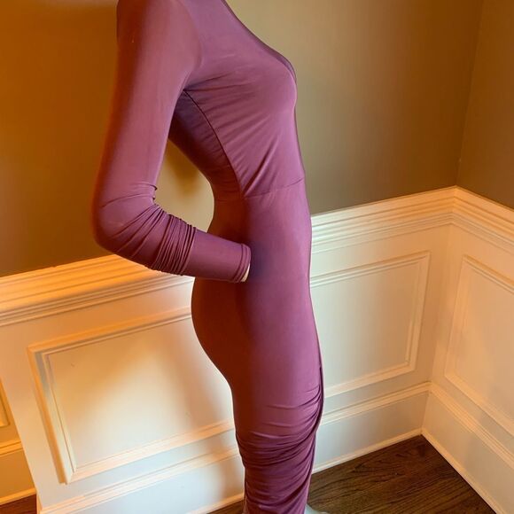 Prettylittlething Bodycon Dress Purple Sz 2 - Picture 3 of 4